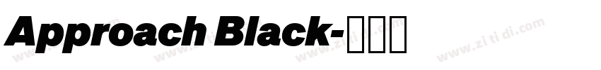 Approach Black字体转换